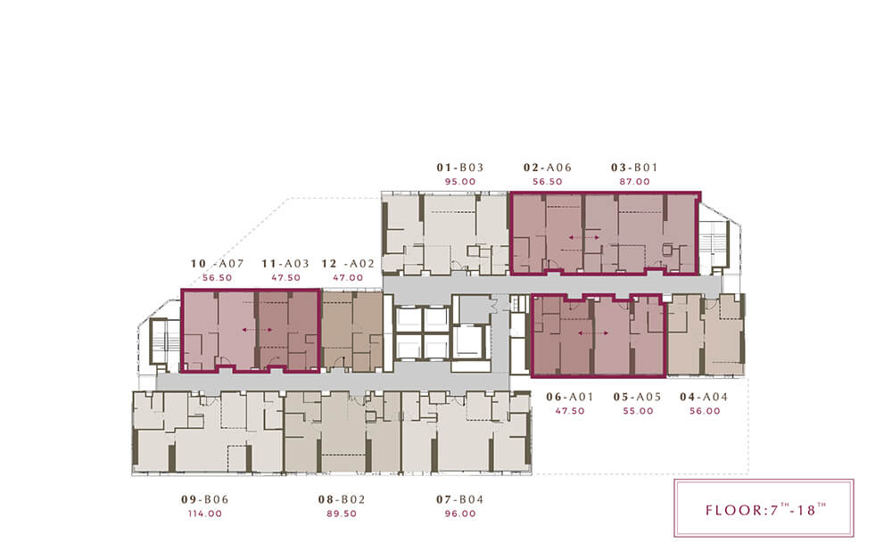 Mulberry Grove Sukhumvit floor plan 7-18