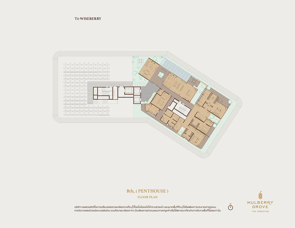 Mulberry Grove The Forestias overall floor plan T6 Penthouse