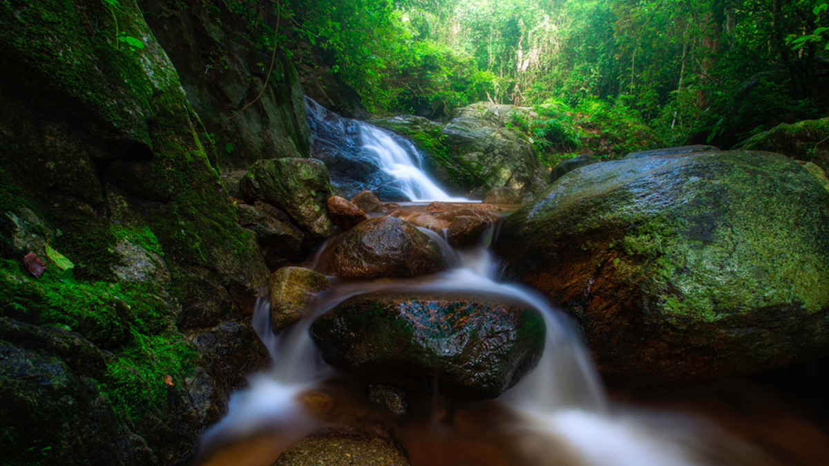 A Beautiful Waterfall Near Bangna