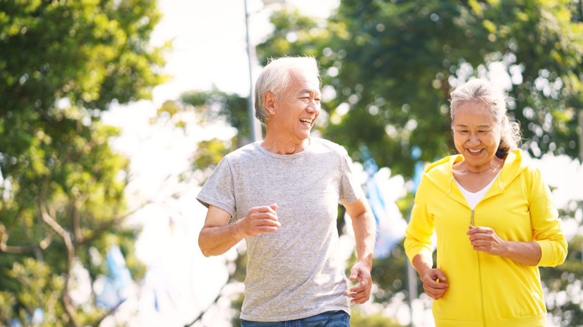 A Couple Enjoying Exercise Together